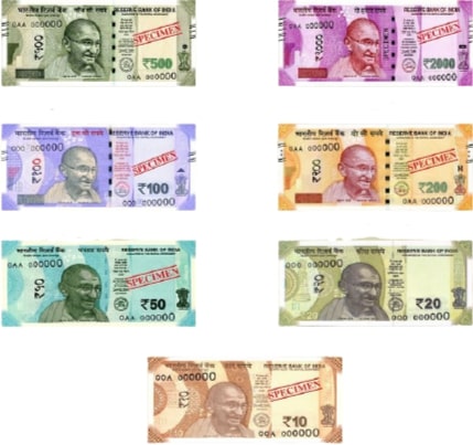 Indian rupee banknotes
