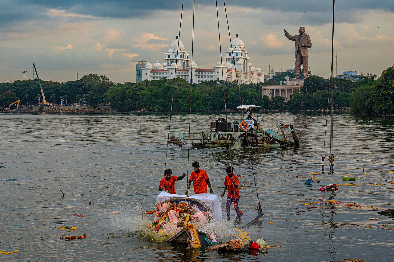 Ganesh Visarjan procession in Hyderabad