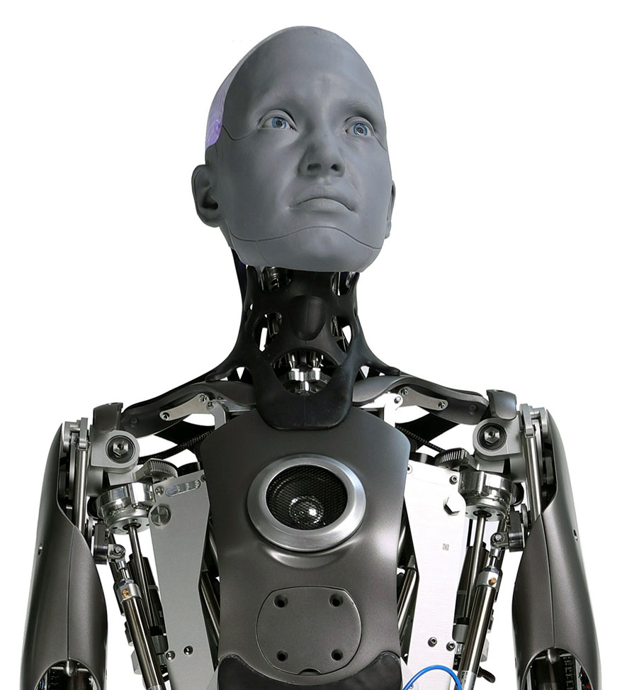 Humanoid robot on display