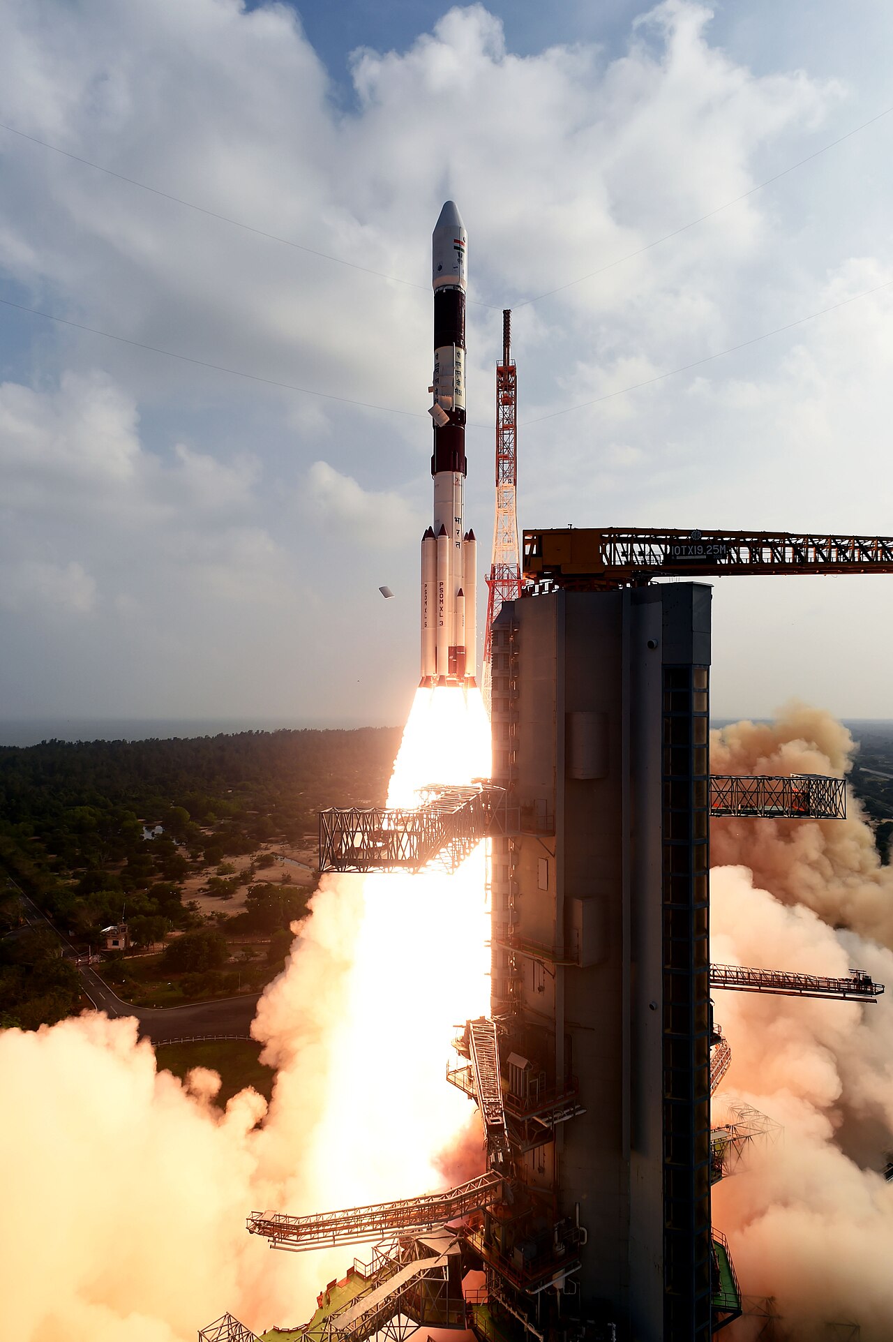 PSLV rocket lifting off from Sriharikota