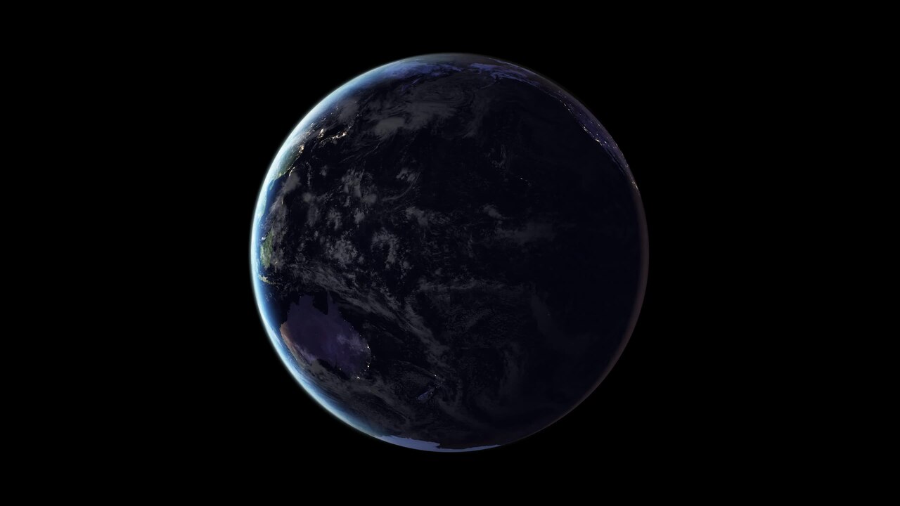 Earth at night from space