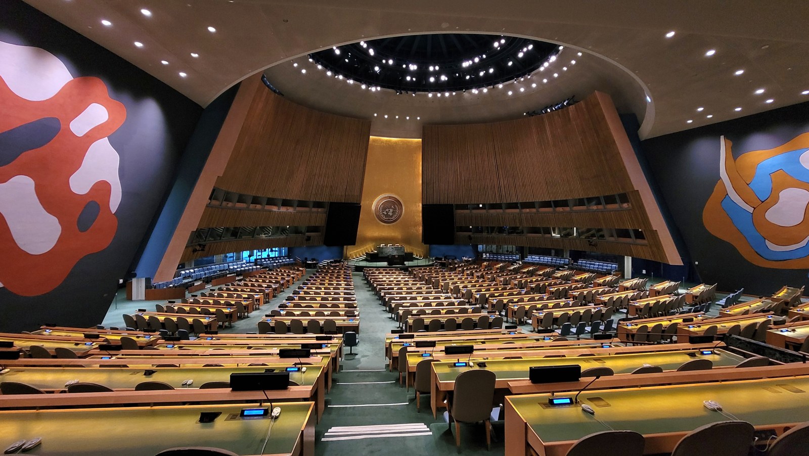 Interior of the United Nations General Assembly hall